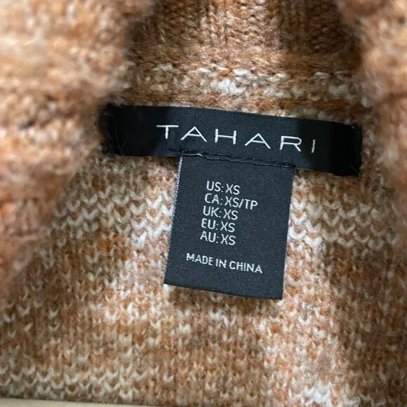 Tahari Aztec Print‎ Open Front Cardigan Sweater Womens XS Boho Oversized - Picture 5 of 9